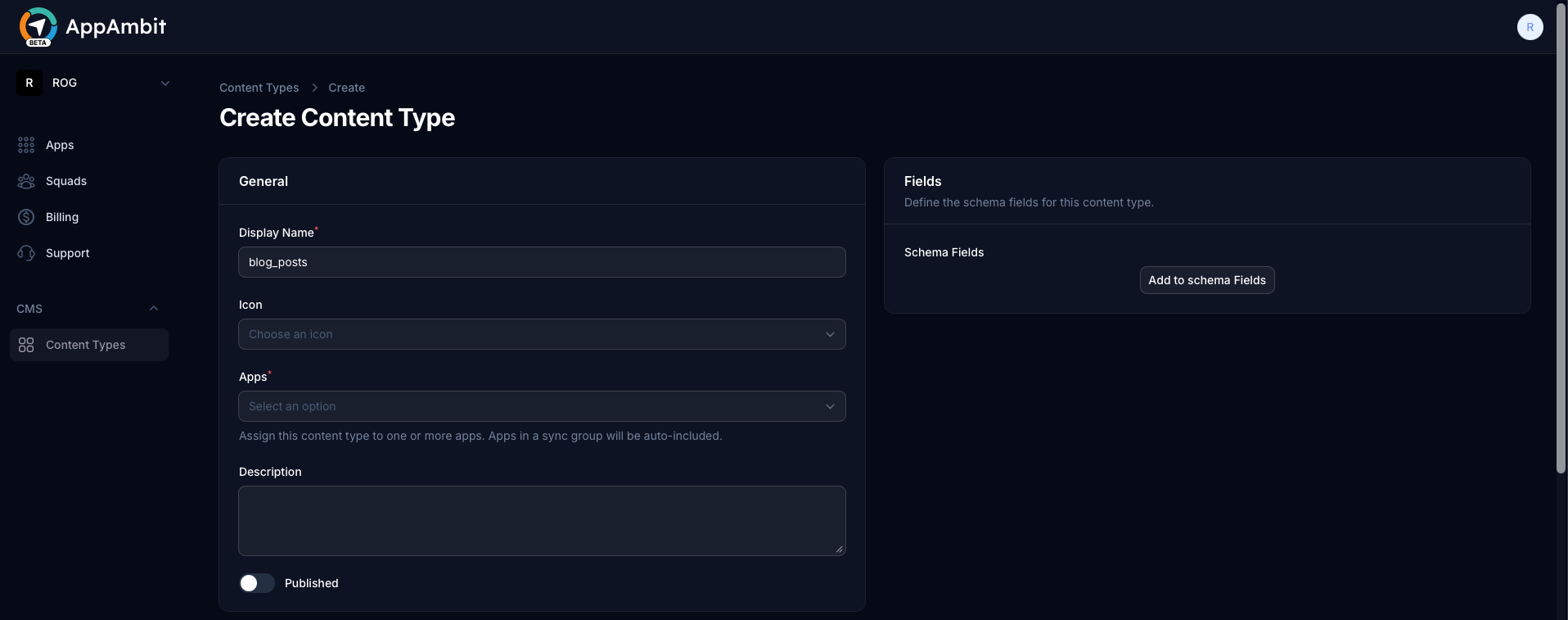CMS create content