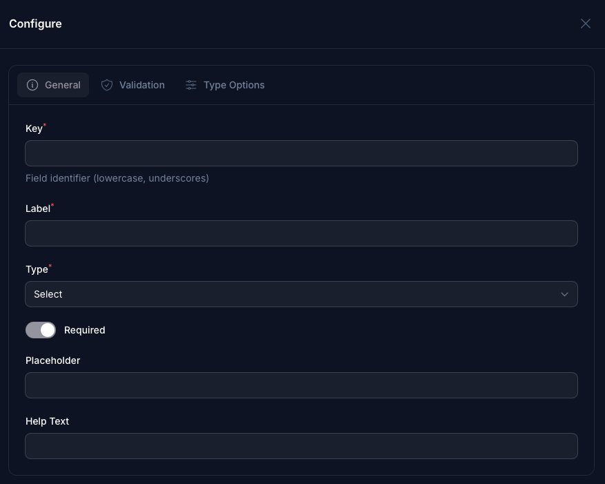 CMS General Settings