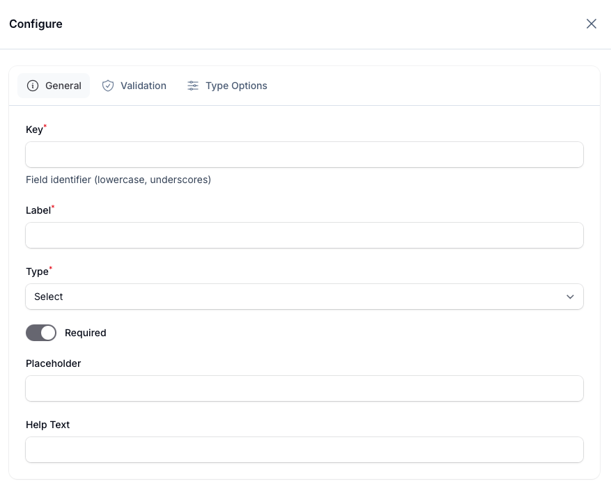CMS General Settings