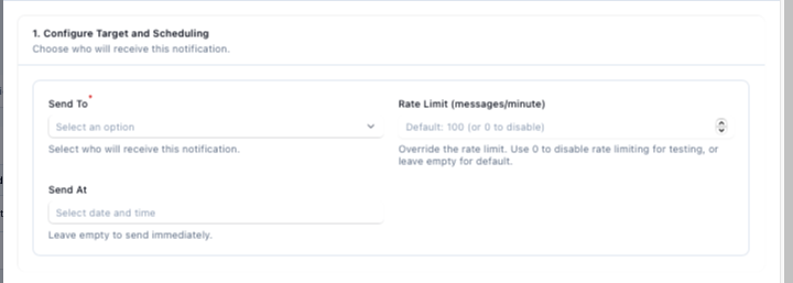 Notification form delivery