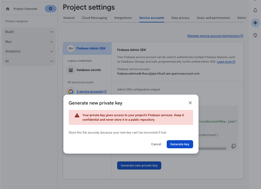 Generate new private key